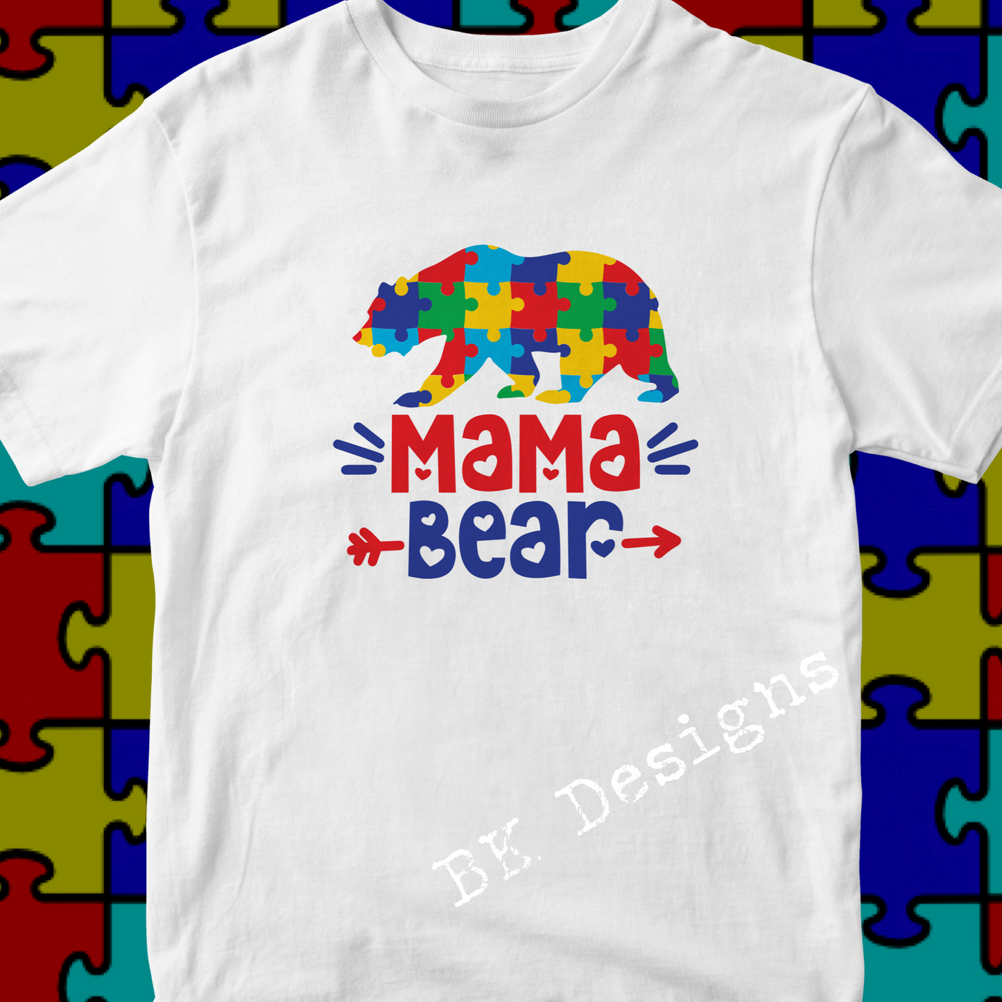 DTF TRANSFER MAMA BEAR-AUTISM AWARENESS