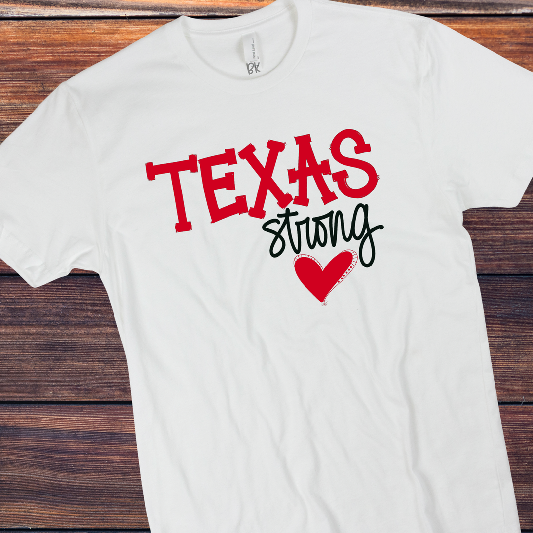 DTF TRANSFER Texas strong red