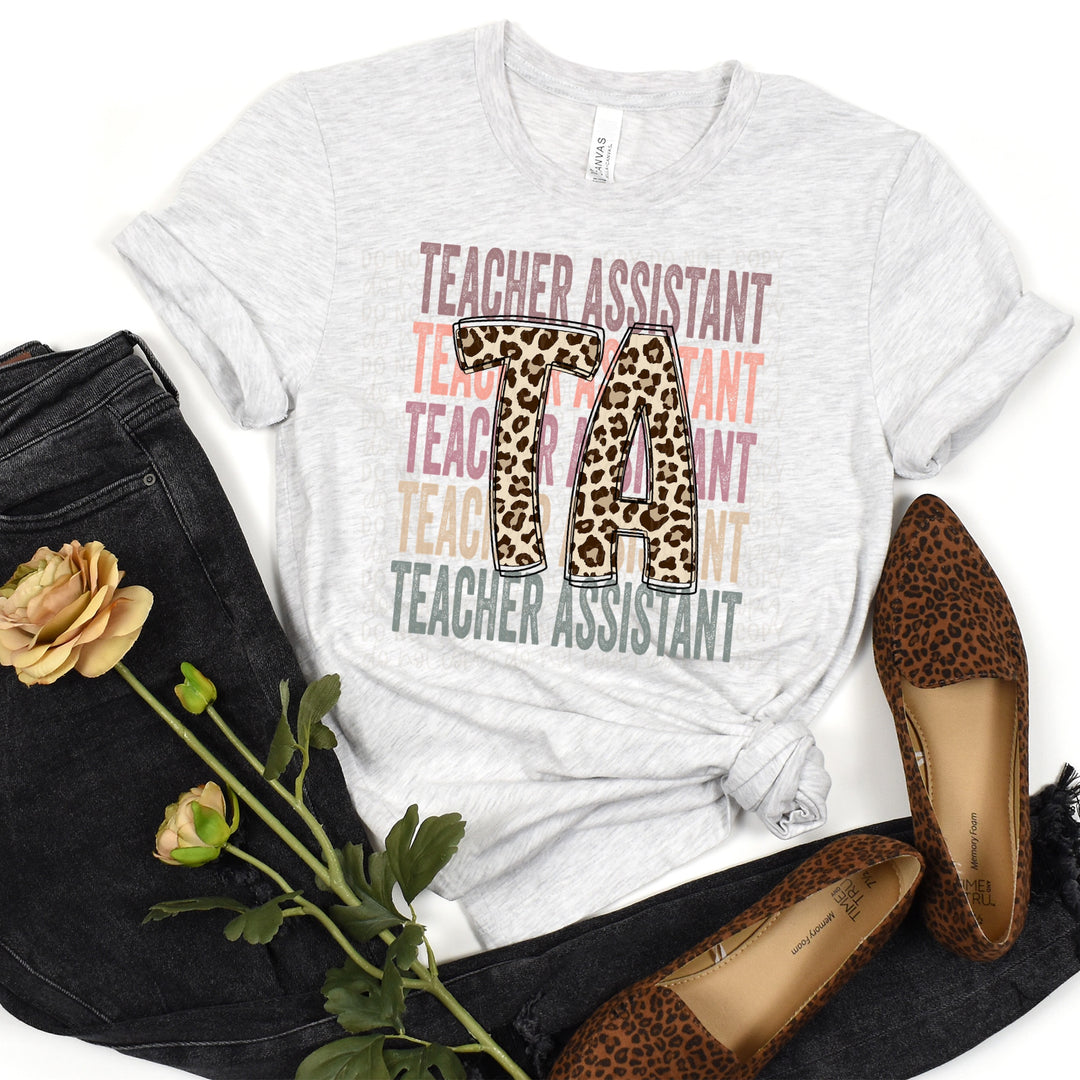 DTF TRANSFER Teacher’s Assistant Stacked Leopard