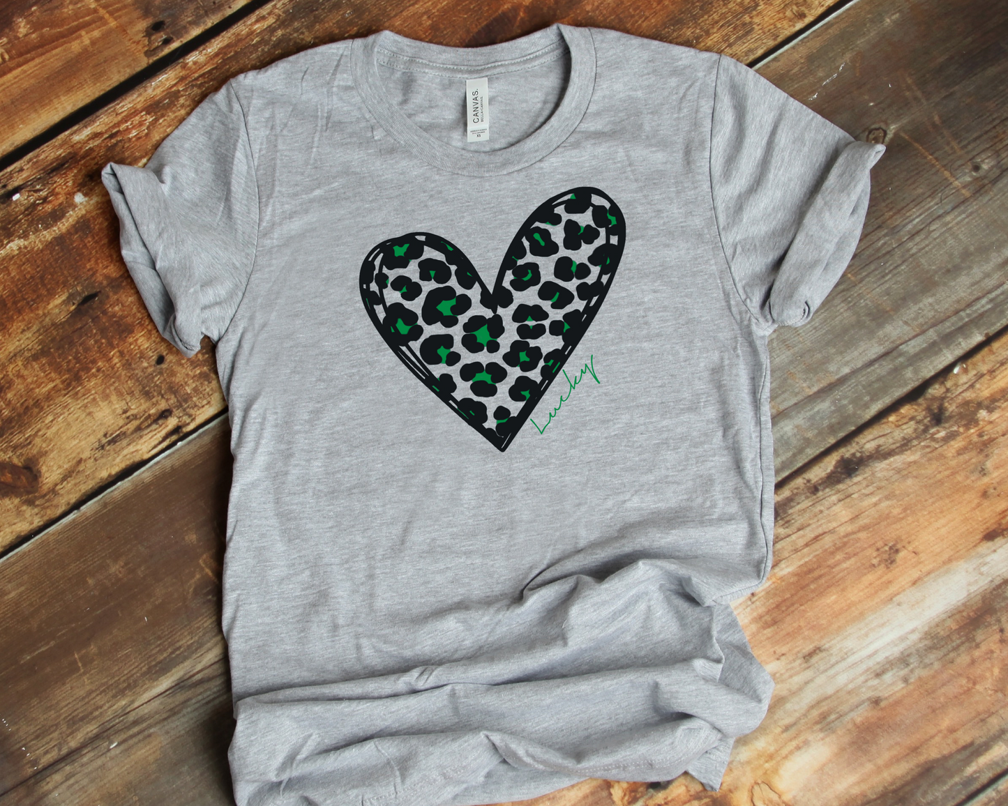 Lucky Heart grey tee